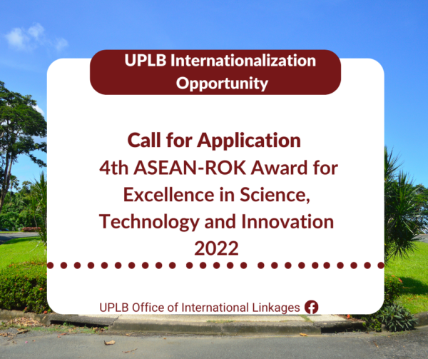 Call for Application of the 4th ASEAN-ROK Award for Excellence in