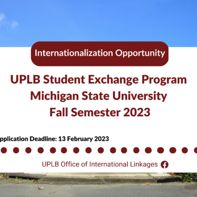 UPLB Student Exchange Program – Michigan State University Fall Semester 2023