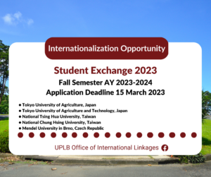 UPLB Student Exchange 2023 - Office of International Linkages