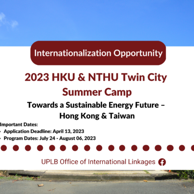  2023 HKU & NTHU Twin City Summer Camp: Towards a Sustainable Energy Future – Hong Kong & Taiwan