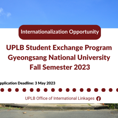 UPLB Student Exchange 2023: Gyeongsang National University