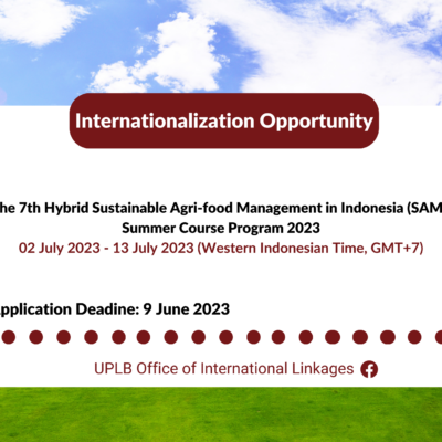 The 7th Hybrid Sustainable Agri-food Management in Indonesia (SAMI)Summer Course Program 2023