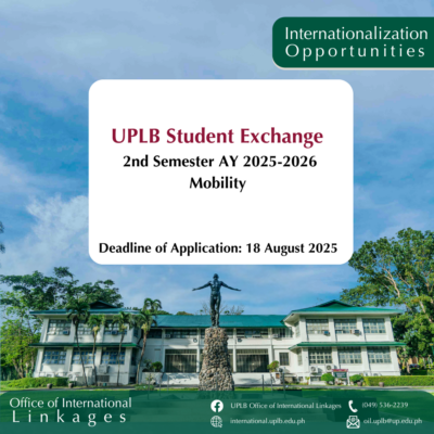 UPLB Student Exchange Application for 2nd Semester AY 2025-2026 Mobility is Now Open!