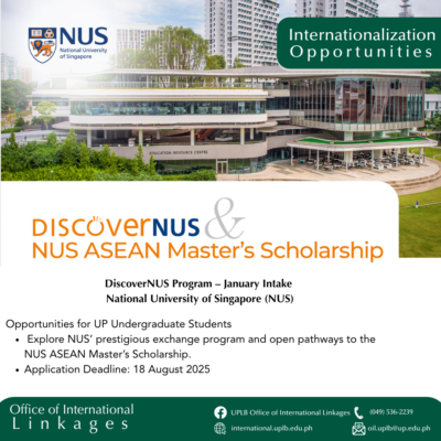DiscoverNUS Program (January 2026 Intake)